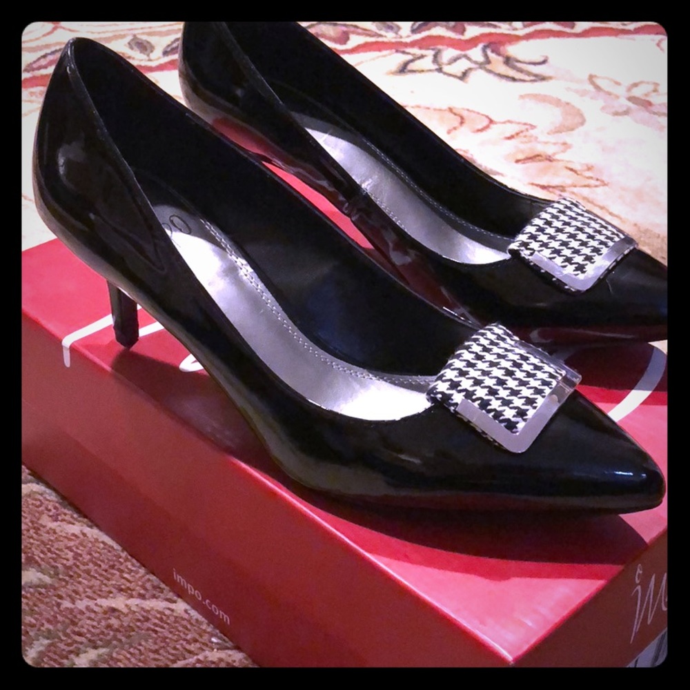Impo Nodical Black pump with houndstooth design